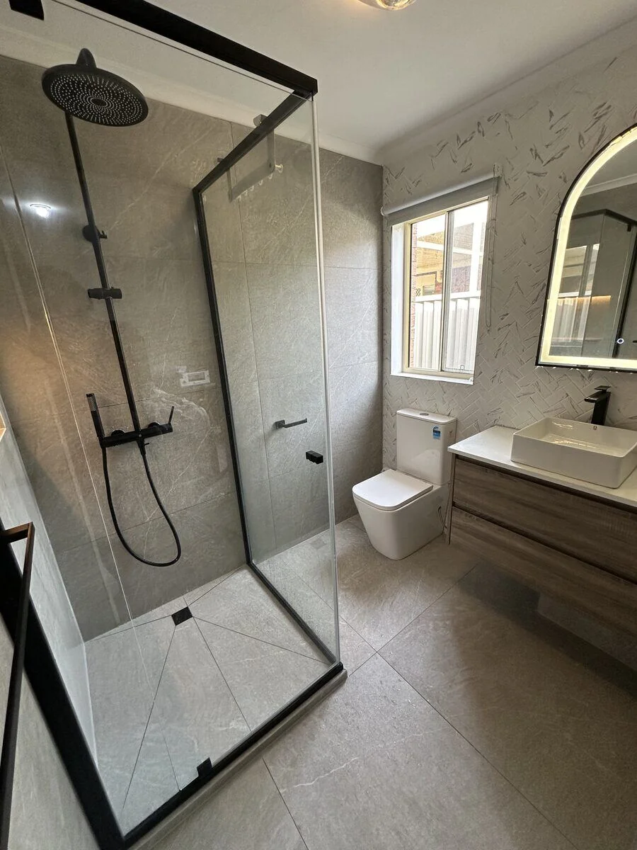 Modern grey bathroom